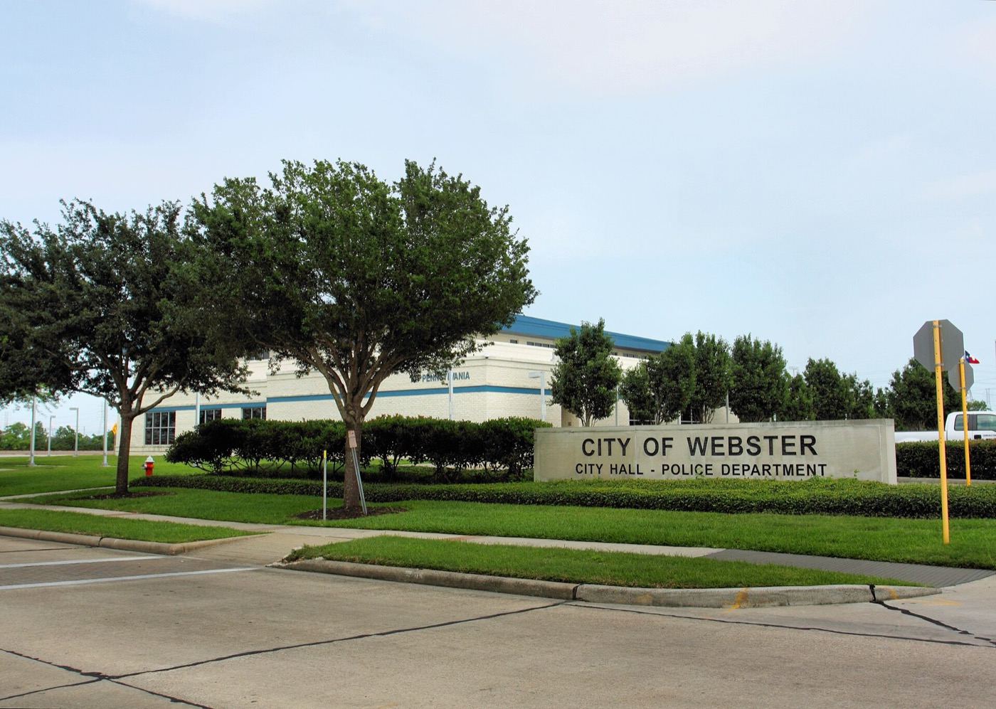 City Hall and police station building in Webster, Texas