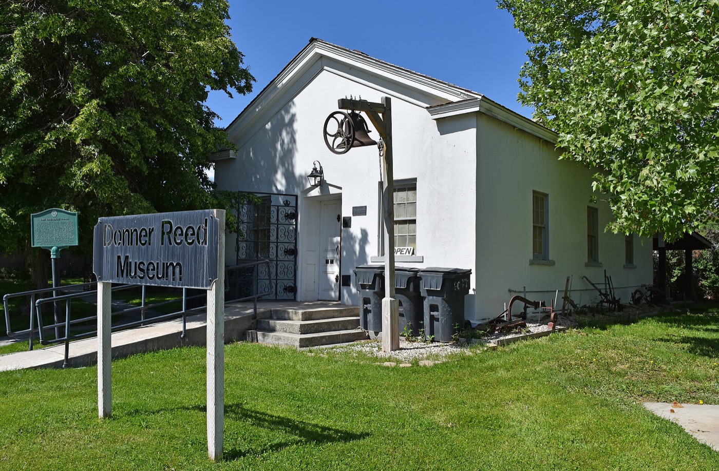 The historic Donner-Reed Museum building in Grantsville, Utah
