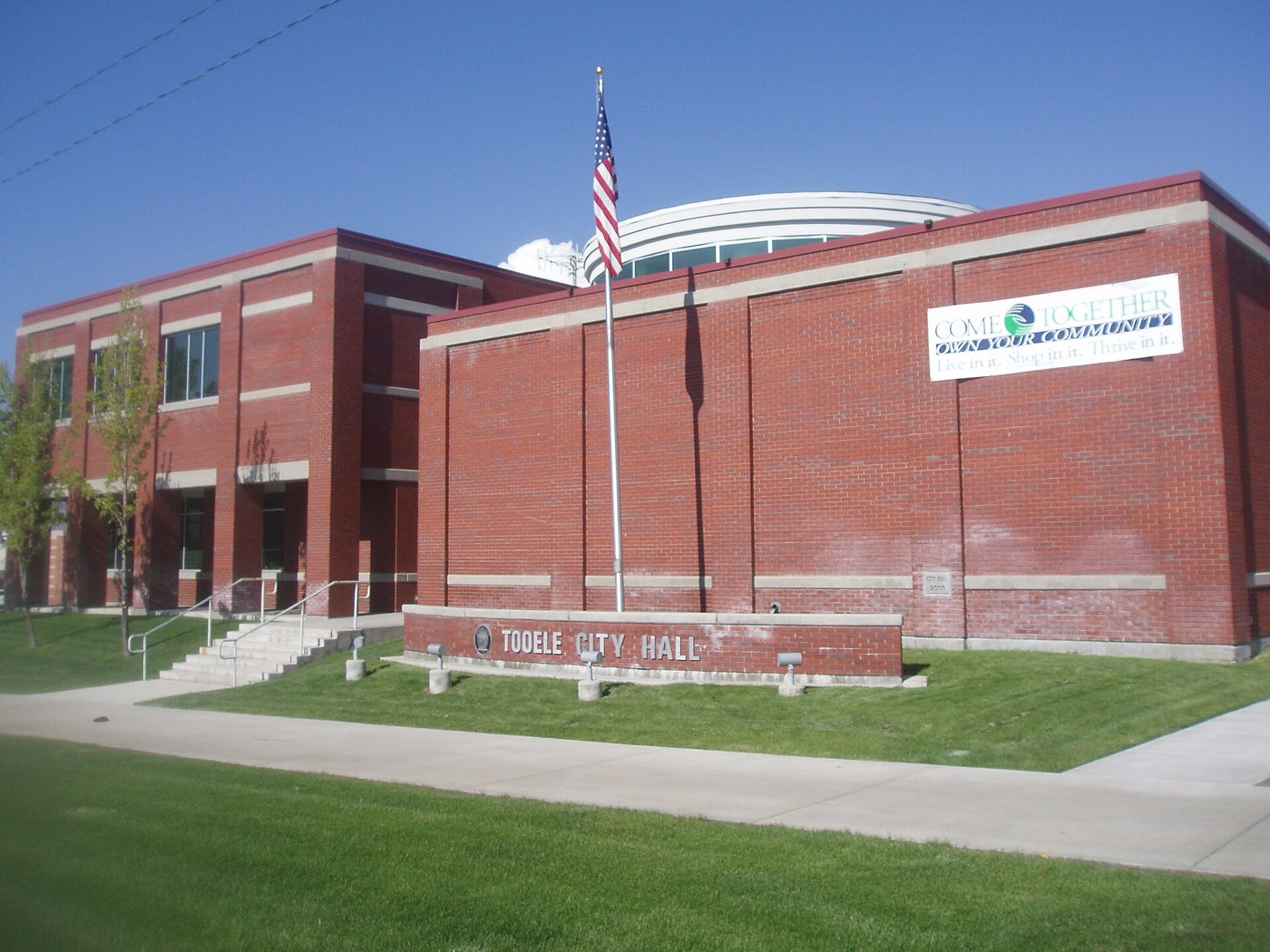 Tooele City Hall on Main Street in Tooele, Utah