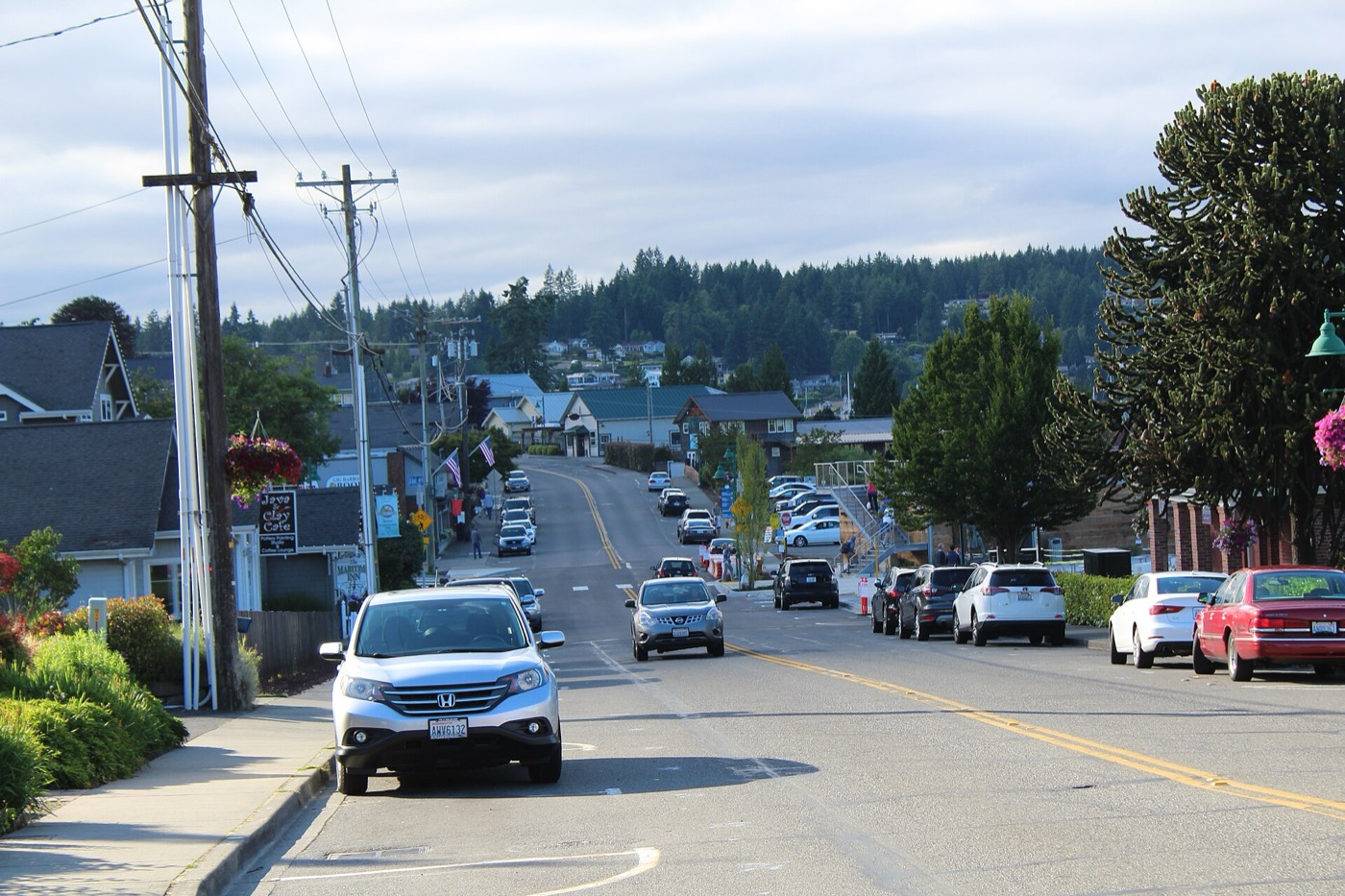 Harborview Drive running along the waterfront in Gig Harbor