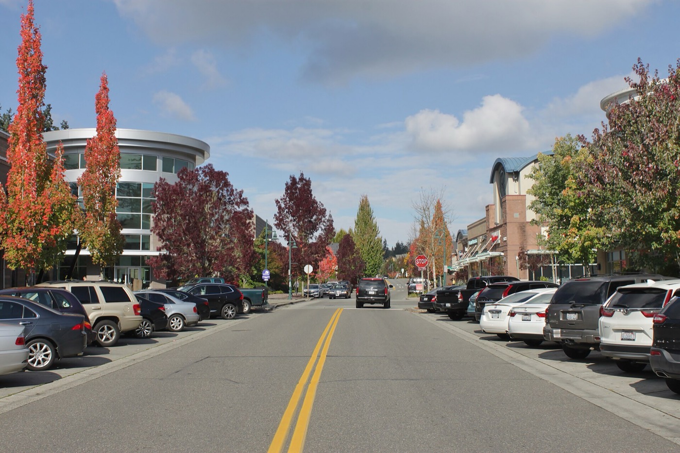 Shops along Main Street in Mill Creek Town Center